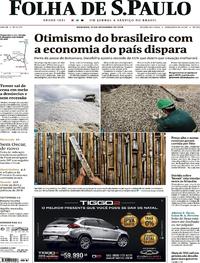 Capa do jornal Folha de S.Paulo 23/12/2018