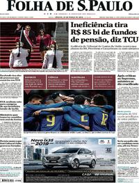 Capa do jornal Folha de S.Paulo 24/03/2018