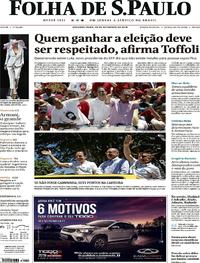 Capa do jornal Folha de S.Paulo 24/09/2018