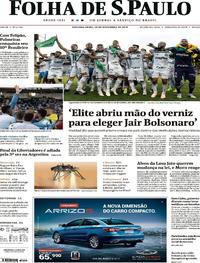 Capa do jornal Folha de S.Paulo 26/11/2018