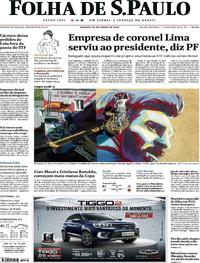Capa do jornal Folha de S.Paulo 30/06/2018