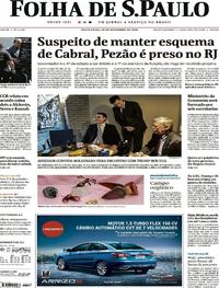 Capa do jornal Folha de S.Paulo 30/11/2018