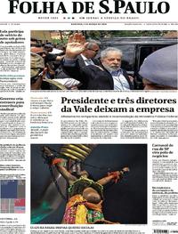 Capa do jornal Folha de S.Paulo 03/03/2019