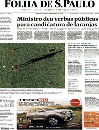 Capa do jornal Folha de S.Paulo 04/02/2019