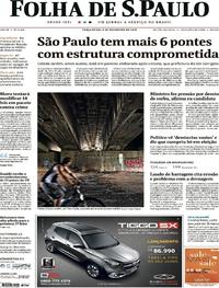 Capa do jornal Folha de S.Paulo 05/02/2019