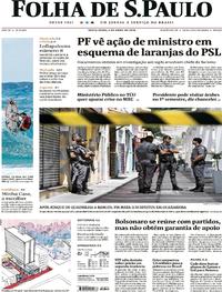 Capa do jornal Folha de S.Paulo 05/04/2019