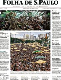 Capa do jornal Folha de S.Paulo 06/03/2019