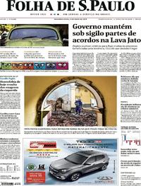 Capa do jornal Folha de S.Paulo 06/05/2019