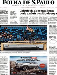 Capa do jornal Folha de S.Paulo 10/01/2019