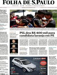 Capa do jornal Folha de S.Paulo 10/02/2019