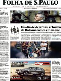 Capa do jornal Folha de S.Paulo 10/05/2019
