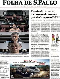 Capa do jornal Folha de S.Paulo 11/05/2019