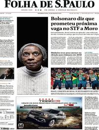 Capa do jornal Folha de S.Paulo 13/05/2019