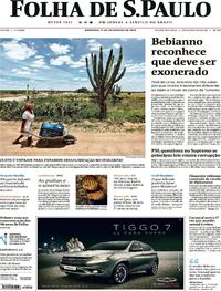 Capa do jornal Folha de S.Paulo 17/02/2019