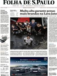 Capa do jornal Folha de S.Paulo 17/03/2019