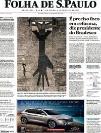 Capa do jornal Folha de S.Paulo 18/03/2019
