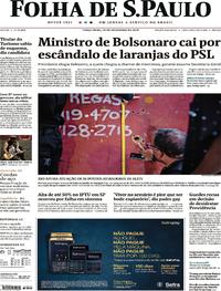 Capa do jornal Folha de S.Paulo 19/02/2019