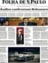 Capa do jornal Folha de S.Paulo 20/02/2019