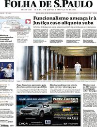 Capa do jornal Folha de S.Paulo 22/02/2019