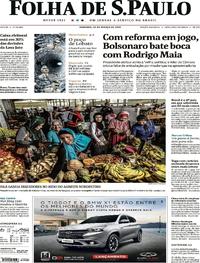 Capa do jornal Folha de S.Paulo 24/03/2019