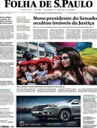 Capa do jornal Folha de S.Paulo 25/02/2019
