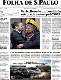 Capa do jornal Folha de S.Paulo 17/05/2019