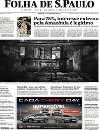 Capa do jornal Folha de S.Paulo 01/09/2019