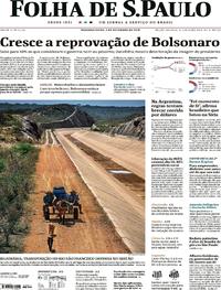 Capa do jornal Folha de S.Paulo 02/09/2019