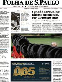 Capa do jornal Folha de S.Paulo 04/06/2019