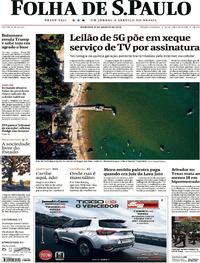 Capa do jornal Folha de S.Paulo 04/08/2019