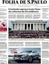 Capa do jornal Folha de S.Paulo 05/07/2019