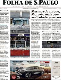 Capa do jornal Folha de S.Paulo 05/09/2019