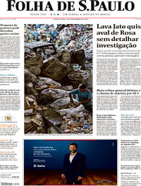 Capa do jornal Folha de S.Paulo 05/11/2019