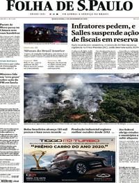 Capa do jornal Folha de S.Paulo 05/12/2019