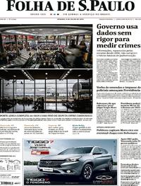 Capa do jornal Folha de S.Paulo 06/07/2019
