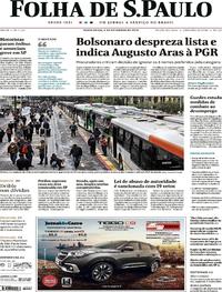 Capa do jornal Folha de S.Paulo 06/09/2019