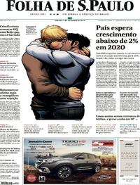Capa do jornal Folha de S.Paulo 07/09/2019