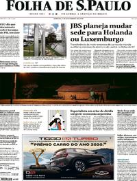 Capa do jornal Folha de S.Paulo 07/12/2019