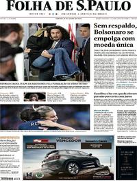 Capa do jornal Folha de S.Paulo 08/06/2019