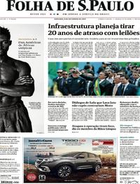 Capa do jornal Folha de S.Paulo 08/09/2019