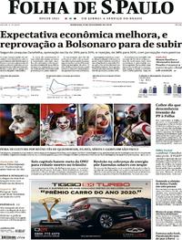 Capa do jornal Folha de S.Paulo 08/12/2019