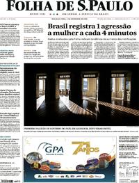 Capa do jornal Folha de S.Paulo 09/09/2019