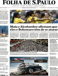 Capa do jornal Folha de S.Paulo 10/06/2019