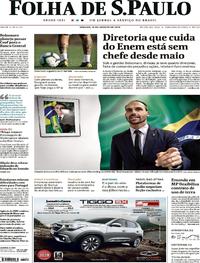 Capa do jornal Folha de S.Paulo 10/08/2019