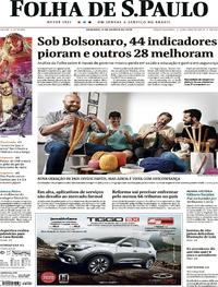 Capa do jornal Folha de S.Paulo 11/08/2019