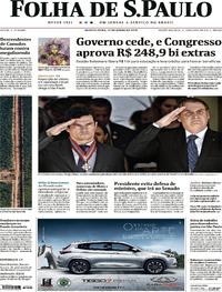 Capa do jornal Folha de S.Paulo 12/06/2019