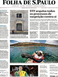 Capa do jornal Folha de S.Paulo 12/08/2019