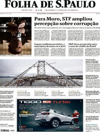 Capa do jornal Folha de S.Paulo 12/12/2019