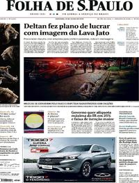 Capa do jornal Folha de S.Paulo 14/07/2019