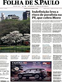 Capa do jornal Folha de S.Paulo 14/09/2019